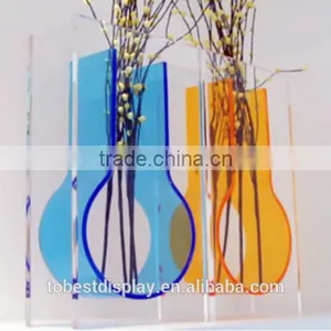 Exquisite Design Clear Acrylic Flower Pots Shenzhen Factory thumbnail-2