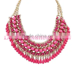 Fashion Bohemia Multi-layer Tassel Statement Beaded Necklace Quality Choice thumbnail-2