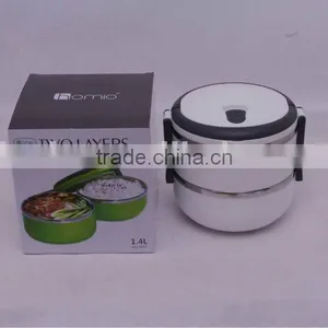 Double Layers Stainless Steel Plastic Lunch Box With Handle/Airtight Lunch Box/ Waterproof Lunch Box thumbnail-1