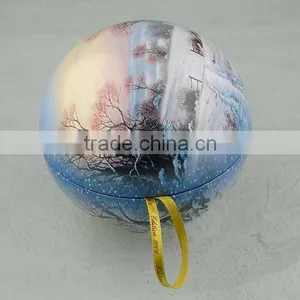 Sphere Shape Decoration of Chrismas Tree Tin Decorations thumbnail-1