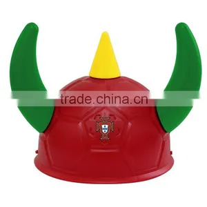 Orange Plastic Viking Football Fan Hat Wholesale With for Football Events & Parties & Carnivals thumbnail-3