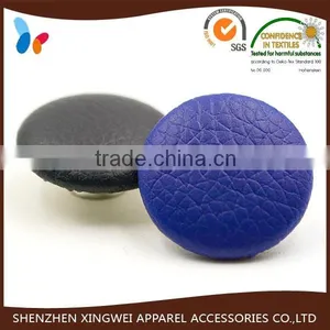 Metal Tack Button Leather Covered Jeans Button for Denim thumbnail-2
