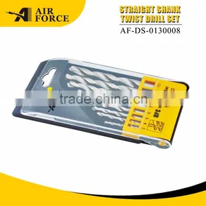 High Quality 8 Pcs HSS Straight Shank Twist Drill Set thumbnail-1