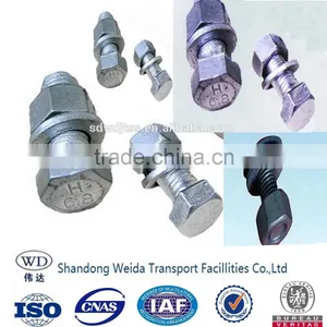 Zinc Coated Guardrail Hex Nuts and Bolts thumbnail-1