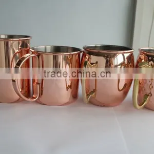 500ml Stainless Steel Glossy Gold/copper Plated Mug thumbnail-3