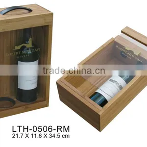 Black Art Craft Empty Wood Wine Box Factory thumbnail-1