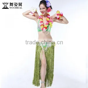 Wuchieal Sexy Hawaii Hula Skirt Costume, Belly Dance Costume in Festival Ceremony thumbnail-3