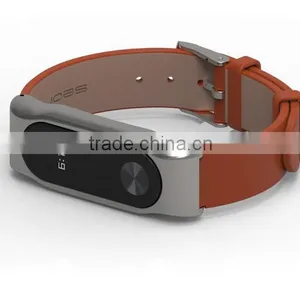 MIJOBS Replacement Bracelet For Xiaomi Mi Band 2 Genuine Leather Wristband thumbnail-2