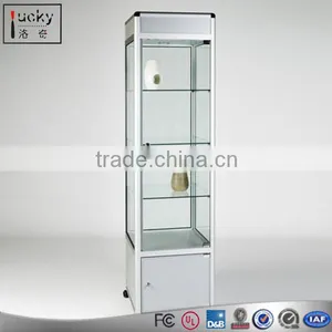 Custom Led Light Glass Showcase Display Cabinet Uesd in Hat,jewelry ,wine ,shoes ,display thumbnail-1