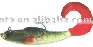 Red Tail Soft Fishing Lure Shad Swimbait Imbeded Lead and Hook thumbnail-1