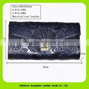 15625 Promotion Cheap Designer Business Cow Leather Rfid Men Wallet With Embossing thumbnail-2
