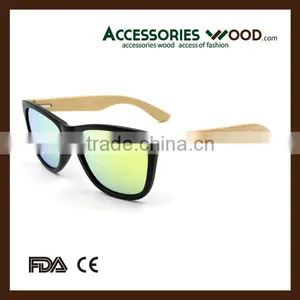 Smoke,Blue,Red,Green,Yellow,Purple,Brown Lenses Color and Bamboo/wood Arms Material Sunglasses thumbnail-4