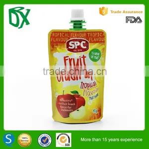Website Reusable Disposable Translucent Flexible Frozen Plastic Stand up Spout Juice Bags thumbnail-1