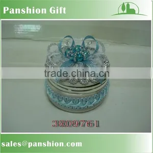 Round Shape Ceramic Jewelry Box thumbnail-1