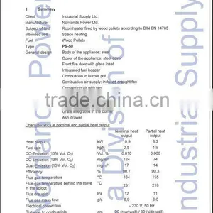 With CE,2015 EN14785 Stage 2 Test in Germany TUV-SUD,morden Cheap Wood Pellet Stove PS-50 thumbnail-4