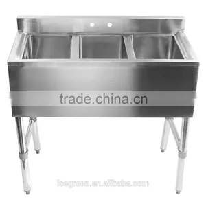 3 Compartment Stainless Steel Sink thumbnail-1