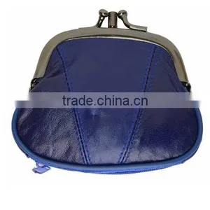 Factory Supplier Womens Leather Kiss Lock Coin Purse Fashion Coin Case thumbnail-6