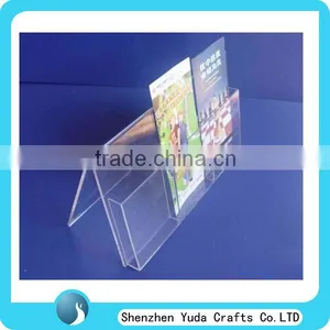 Hot Clear FLeaflet Display With 3 Pocket Acrylic Brochure Holder Library Newspaper Stand thumbnail-1