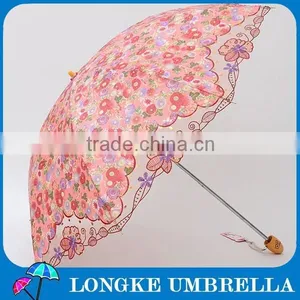 Lady 2 Folding Lace Fashion Umbrella thumbnail-1