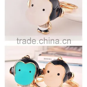 Real Gold Plating/metal Lovely Animal Monkey Key Chain Bag, Cars, Gifts thumbnail-3