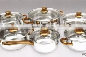 12pcs Stainless Steel Cookware Set thumbnail-1