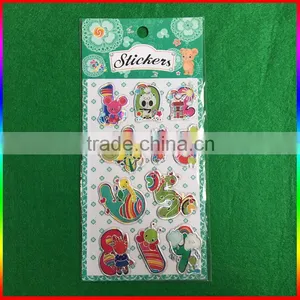 Animal Number Embossed PVC Stickers for Children thumbnail-1