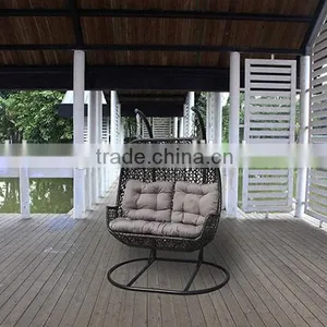 Aluminum Patio Swing Rattan Egg Chair thumbnail-2