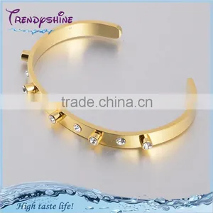 Fashion Stainless Steel cz Gold Bracelet Designs Women thumbnail-1