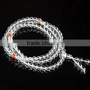 Himalayan Natural Crystal Buddha Beads thumbnail-1