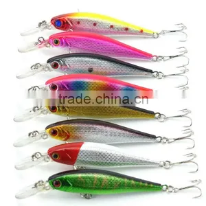 3D Lifelike Eyes Fishing Minnow Lures 8 Colors 10.1cm 9.36g High Quality Artficial Plastic Wobbler Hard Bait thumbnail-1