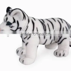 Factory Wholesale Realistic Plush Toys Standing White Tiger Stuffed Plush Jungle Animal Toy Super Soft Plush White Tiger thumbnail-1