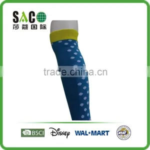 Fancy Yellow Cuff White Dots Blue Knee High Sports Socks thumbnail-2