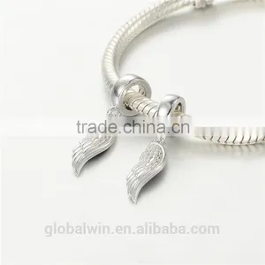 Angle Wing Metal Charms European Charm Bracelet Necklace 100% Real 925 Sterling Silver S193 Best Gifts For You Or Friends thumbnail-4