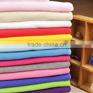 100%Polyester Dyed Polar Fleece Brushed Fabric Solid Fabirc Antipilling thumbnail-1