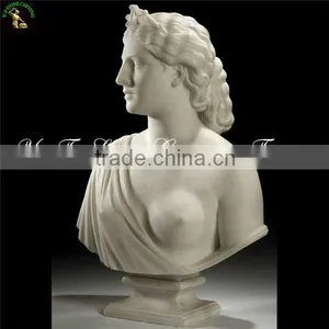 Female White Marble Bust thumbnail-1