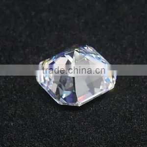 Top Quality Clear Rough Synthetic Gemstones Asscher Cut thumbnail-2