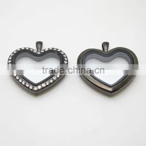 316L Stainless Steel Heart Lockets Crystals for Women thumbnail-3