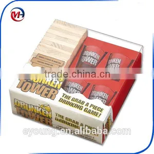 Wooden Drinking Block Game Drunken Tower thumbnail-1