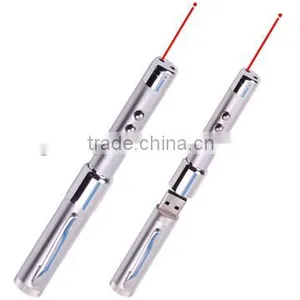 Promotional Gift Cheap Promo USB Flash Drive Twist Ball Pen With Laser Pointer and LED Light thumbnail-1