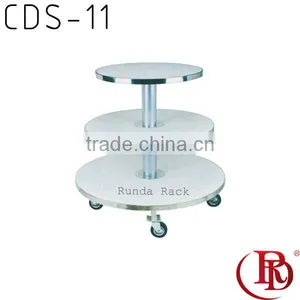 Rolling Metal Promotional Display Stand/four Column Circle Platform thumbnail-1