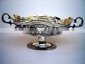 EPNS Brass Silver Plated SALAD Fruit Tray thumbnail-1