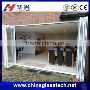 Sound Heat Insulated Aluminium Alloy Glass Economic Folding Doors Price thumbnail-1