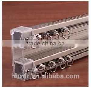 OEM Aluminium Double Sliding Curtain Rail Double Slide Curtain Track thumbnail-1