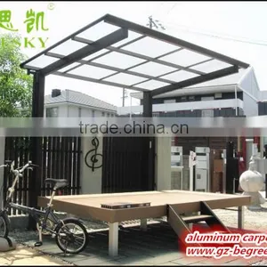 Portable Modern Aluminum Frame Polycarbonate Cantilever Carport Outdoor Car Port thumbnail-4