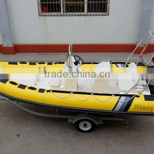 China CE Approved 5.2m Rigid Hull Fiberglass Inflatable Boat thumbnail-5