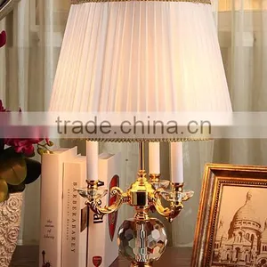Concise Design K9 Clear Crystal Apple Shape Lamp Body Three Candles Table Lamp thumbnail-2