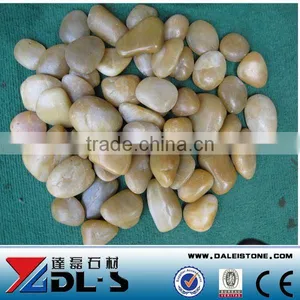 Yellow Polished Pebble Stone For Garden thumbnail-1