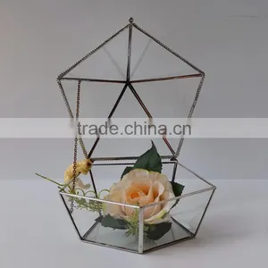 Wholesale Geometric Glass Greenhouse Keepsake Flower Box Jewelry Box thumbnail-1