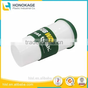 480ml White Plastic Cup With Green Cap And Green Silicone Rim, Wholesale Plastic Disposable Coffee Cups With Lid thumbnail-1