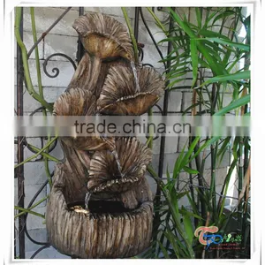 Home Imitation Wood Flower Indoor Wall Water Fountains thumbnail-5